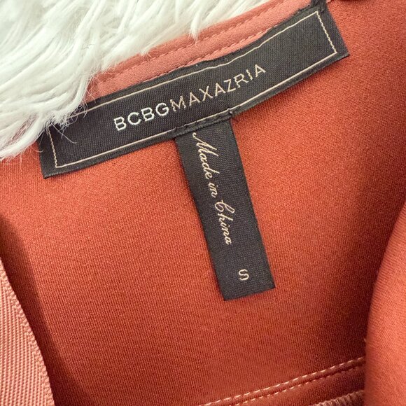 Women BCBGMAXAZRIA Alese Faux-Suede Dress Knee Length in Rose Pink Size Small - Picture 9 of 11